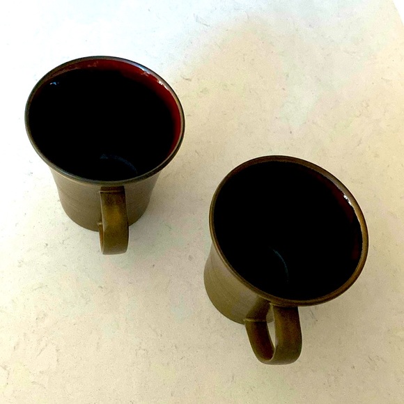 Toki Japan Hand Made Mug Ceramic Glazed Brown Black Set of 2 - Picture 10 of 10